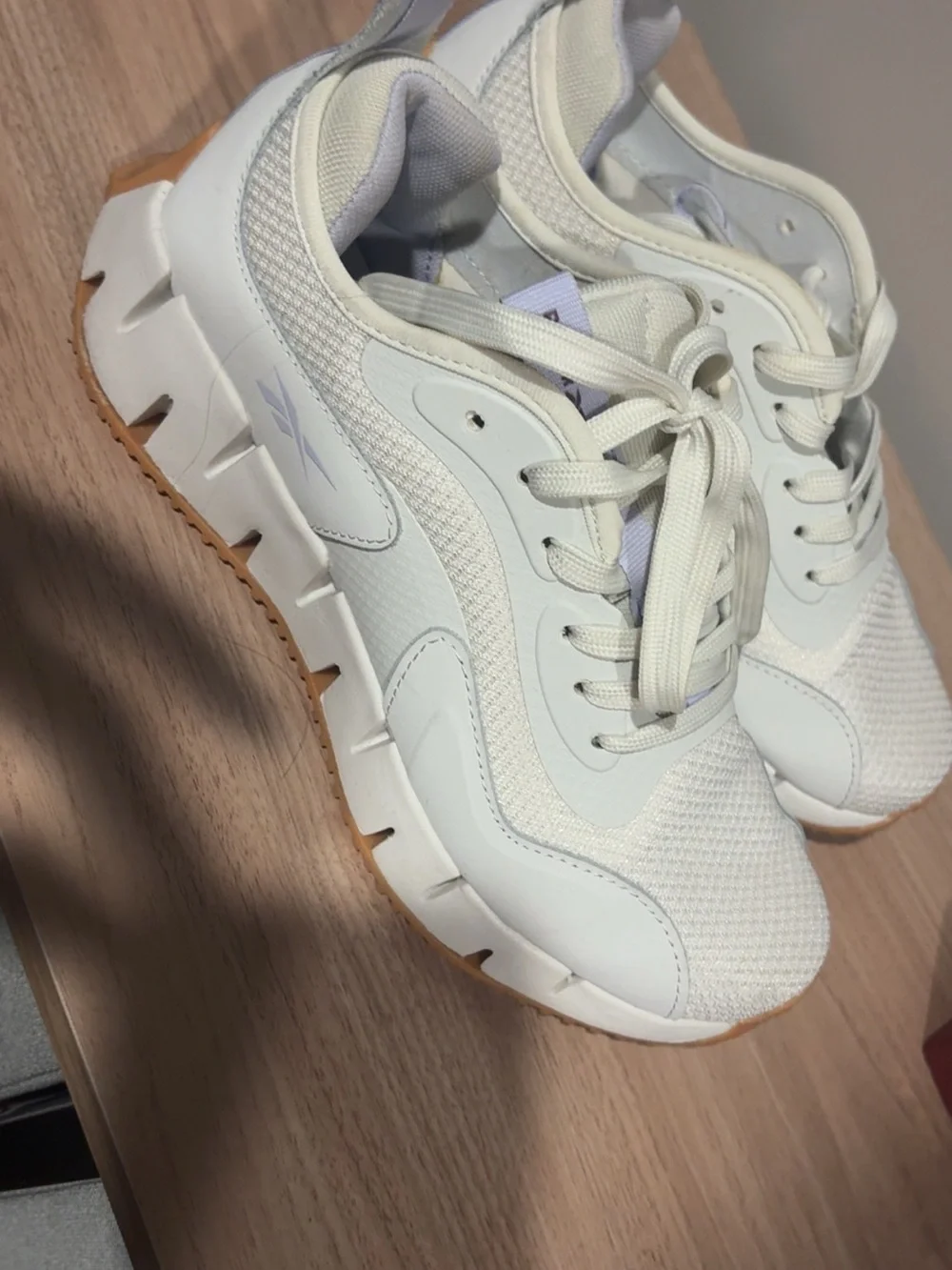 Reebok Women’s Cream and Gum-Soled Athletic Sneakers